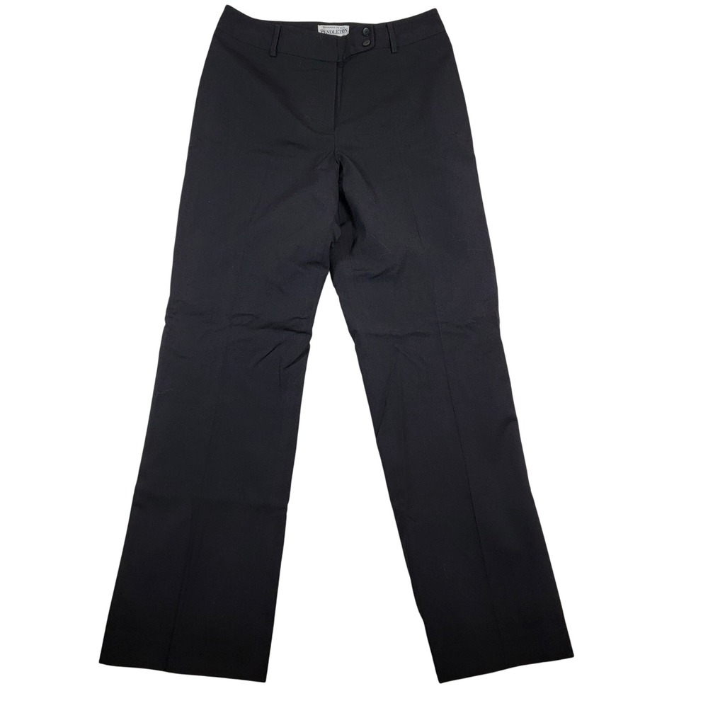 Pendleton Savvy Stretch Wool Straight Leg Career Pants Women Sz 6 Black Trousers